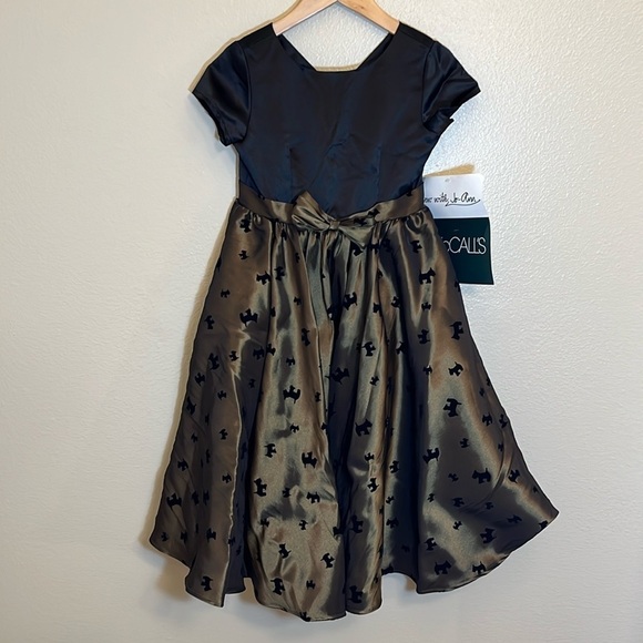 Other - NWT McCall’s Flocked Scottie Dog Special Occasion Holiday Girl’s Dress